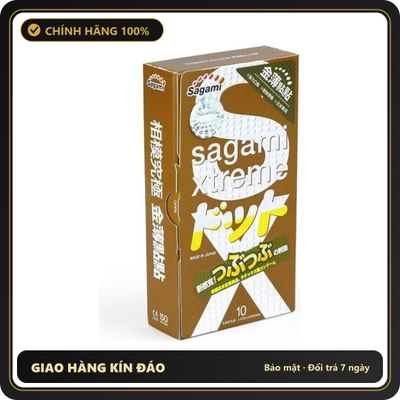 (Che Tên) Bao Cao Su Sagami Xtreme Feel Up – Hộp 10 Chiếc, Siêu Mỏng, Có Gân Gai 565003 Hộp Trắng Kín