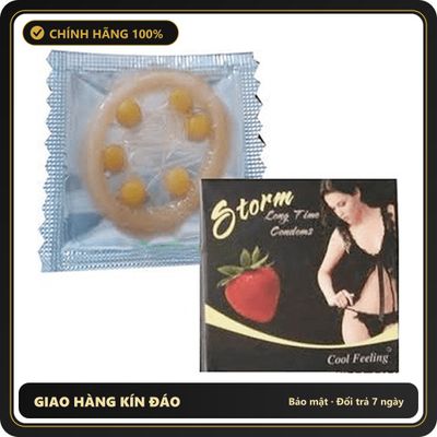 (Che Tên) Bao Cao Su Storm 7 Bi To Có Kéo Dài Thời Gian, Hương Dâu 565019 Hỗ Trợ 24/7