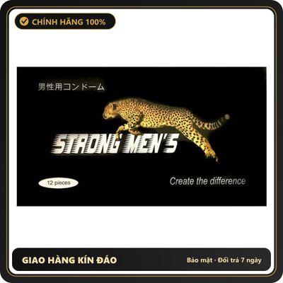 (Che Tên) Bao Cao Su Strong Men’s Nhật Bản Hộp 12 Cái 565027 Chuẩn Auth