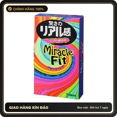 (Che Tên) Bao Cao Su Sagami Miracle Fit Size Nhỏ 49mm, Ôm Khít Tăng Kích Thích 565591 Cao Cấp Bảo Đảm