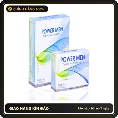 (Che Tên) Bao Cao Su Size Nhỏ Siêu Mỏng Power Men Tighter Ultrathin – Cỡ 49mm Ôm Khít 565622 Hỗ Trợ 24/7
