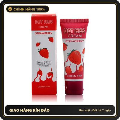 (Che Tên) Gell Bôi Trơn Hotkiss Strawberry Flavor Lubricant Hương Dâu 578133 Cao Cấp Bảo Đảm