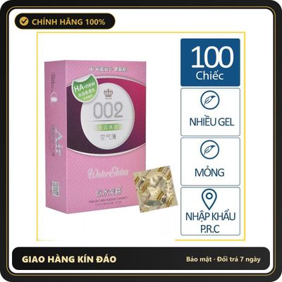 (Che Tên) Bao Cao Su HA 0.02 Gia Đình, Khách Sạn, Nhà Nghỉ Hộp 100 Cái Chuẩn Auth