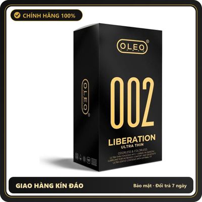 (Che Tên) Bao Cao Su Oleo 0.02 Liberation Siêu Mỏng Nhiều Gel – Hộp 10 Cái - Hàng Mới Về