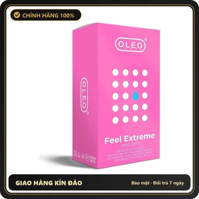 (Che Tên) Bao Cao Su Oleo 0.02 Feel Extreme 2000 Gai Toàn Thân, Nhiều Gel - Hộp 10 Cái Chuẩn Auth