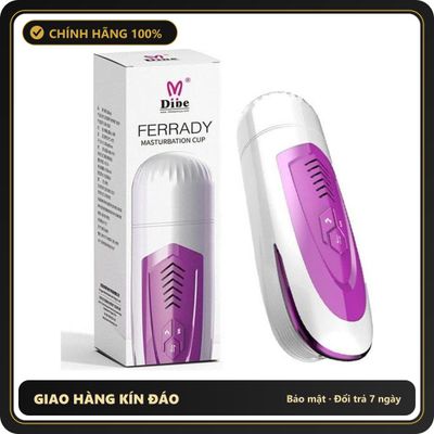 (Che Tên) Âm Đạo Giả DIBE Ferrady Tự Động Thụt + Phát Nhiệt Có Rên Hộp Trắng Kín