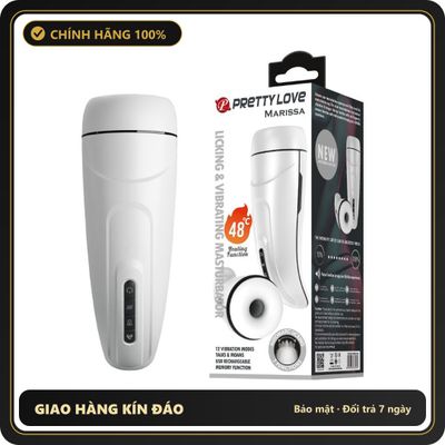 (Che Tên) Âm Đạo Giả Pretty Love Marissa Đa Năng Lõi Silicon 4D Rung Liếm Mạnh 615111 Hộp Trắng Kín