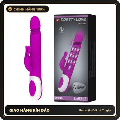 (Che Tên) Dương Vật Giả Cao Cấp Pretty Love Adrian Thụt Phát Sáng 633953 Chuẩn Auth