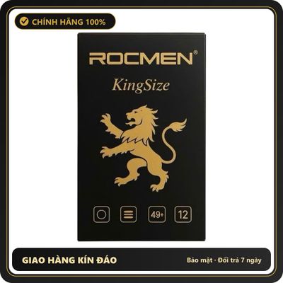 (Che Tên) Bao Cao Su Rocmen Kingsure Ôm sát, Size nhỏ, Trơn 49mm – Hộp 12 cái Giao Nhanh Toàn Quốc