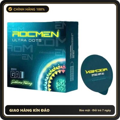 (Che Tên) Bao Cao Su Rocmen Siêu Gai + Kéo Dài Thời Gian – Hộp 3 Chính Hãng Chuẩn Auth