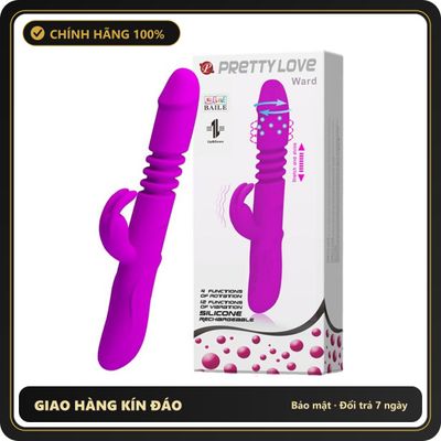 (Che Tên) Dương Vật Giả Rung Ngoáy Thụt Cao Cấp Pretty Love Ward LyBaile 636143 Chuẩn Auth