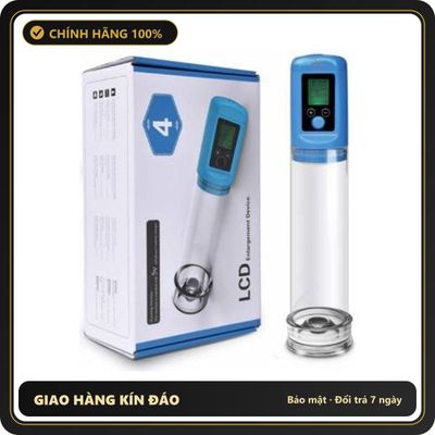 (Che Tên) Máy Tập Kéo Dài Dương Vật Tự Động Pin Sạc LCD G4 648458 Chuẩn Auth