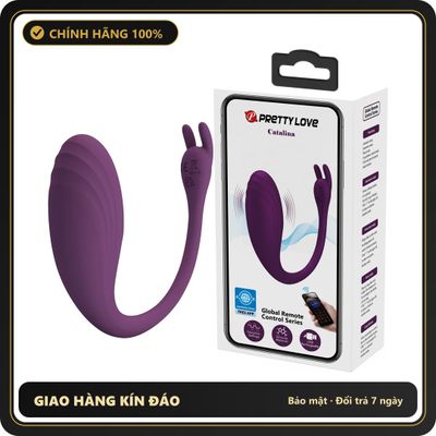 (Che Tên) Trứng Rung Pretty Love Catalina Điều Khiển Từ Xa Với 12 Chế Độ Rung 652003 Hỗ Trợ 24/7