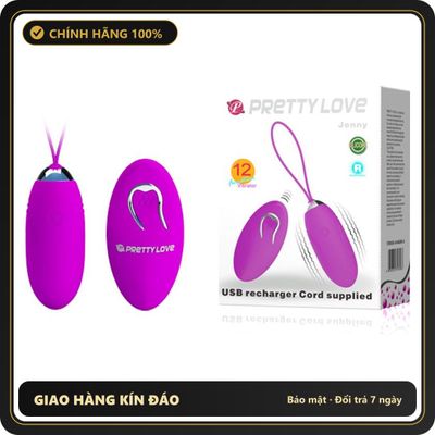 (Che Tên) Trứng Rung Cao Cấp Điều Khiển Từ Xa Pretty Love Jenny Hỗ Trợ 24/7