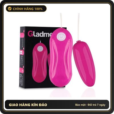 (Che Tên) Trứng Rung Tình Yêu Gladme Mạnh Mẽ Có Dây Sử Dụng 2 Pin AAA 12 Chế Độ Rung Cao Cấp Bảo Đảm