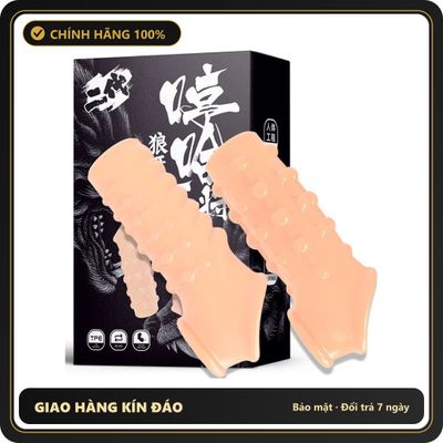 (Che Tên) Bao Cao Su Đôn Khúc Giữa Silicone Có Quai Đeo Shi Niuniu Màu Da Gân Bi Chuẩn Auth