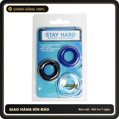 (Che Tên) Vòng Đeo Dương Vật Stay Hard Trơn 670044 Hộp Trắng Kín