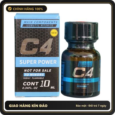 (Che Tên) Popper C4 Super Power Blue 10ml Bảo Mật Tuyệt Đối
