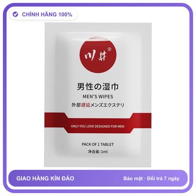 Khăn lau chống xuất tinh sớm ChuanJing Men’s Wipes – Lốc 10 chính hãng - chất liệu an toàn cho da, dễ vệ sinh, êm ái khi dùng - giao hàng che tên kín đáo