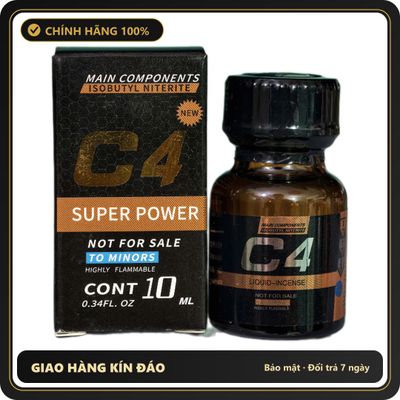 (Che Tên) Popper C4 Super Power Earth Gold 10ml Giao Nhanh Toàn Quốc
