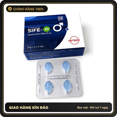 (Che Tên) Viên Uống Cho Nam Giới Sife - 50 - Hộp 4 Viên Bảo Mật Tuyệt Đối