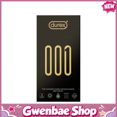 Bao cao su siêu mỏng Durex 001 - Hộp 3 cái - Gwen Shop Chính Hãng