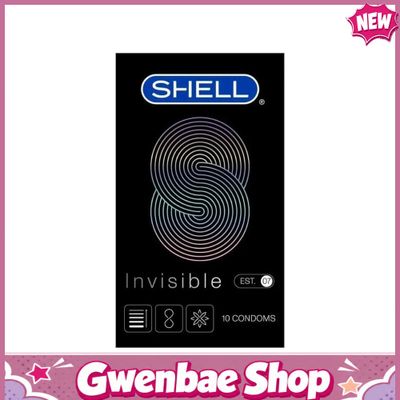 Bao cao su siêu mỏng Shell Invisible chống tuột, kéo dài - Hộp 10 cái - Gwen Shop Chính Hãng