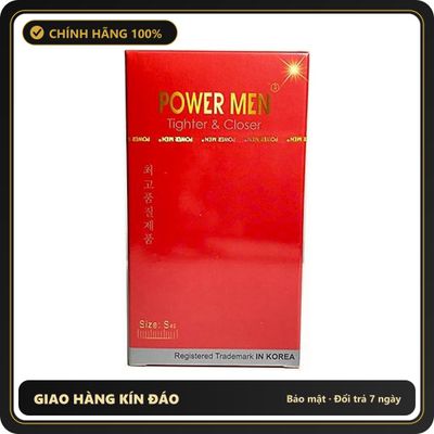 (Che Tên) Bao Cao Su Cỡ Nhỏ 49mm Nhiều Gel Power Men Tighter Closer Chuẩn Auth