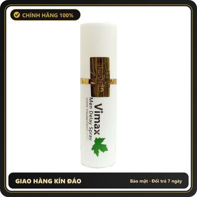 (Che Tên) Xịt Vimax Men Delay Spray cho nam Hộp Trắng Kín