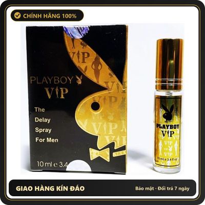 (Che Tên) Xịt Hỗ Trợ Kéo Dài Thời Gian Playboy Vip 10ml Hộp Trắng Kín