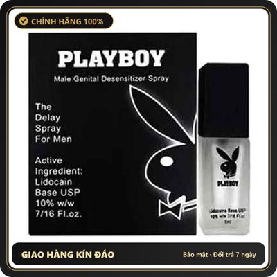 (Che Tên) Xịt Playboy Hỗ Trợ Tăng Thời Gian Cho Nam 5ml Bảo Mật Tuyệt Đối