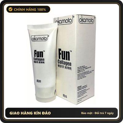 (Che Tên) G.el Bô.i Trơ.n Okamoto Fun Collagen Của Nhật Hộp Trắng Kín