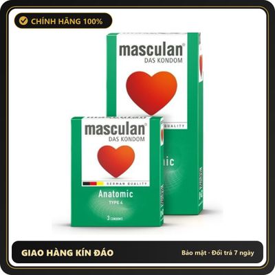 (Che Tên) Bao Cao Su Mỏng Trơn Masculan Anatomic Hương Dâu Tây Của Đức - Hàng Mới Về