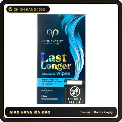 (Che Tên) Khăn Lau Kéo Dài Cao Cấp Promescent Wipes - Made in USA Chuẩn Auth