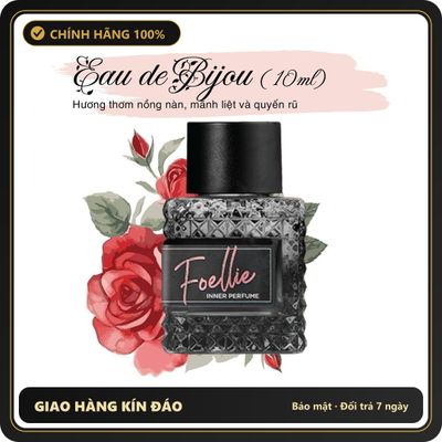 (Che Tên) Nước hoa vùng kín Foellie đen 10ml - Hương hoa hồng quyến rũ - Hàng Mới Về
