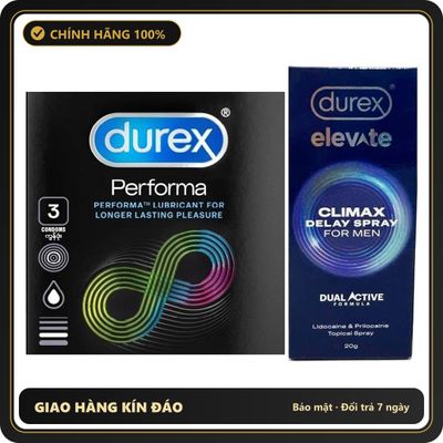 (Che Tên) Bao cao su Durex kéo dài thời gian kèm Durex Elevate Giao Nhanh Toàn Quốc