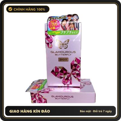 (Che Tên) Bao Cao Su Gai Cao Cấp Jex Glamourous Butterfly Dot Hỗ Trợ 24/7