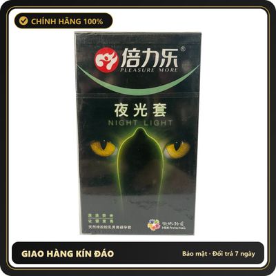 (Che Tên) Bao Cao Su Mỏng Dạ Quang Phát Sáng HBM Night Light 7s Hộp Trắng Kín