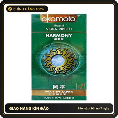 (Che Tên) Bao Cao Su Okamoto Hamorny Mỏng Có Gân Sọc Bảo Mật Tuyệt Đối