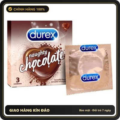 (Che Tên) Bao Cao Su Durex Naughty Chocolate Hương Socola H3 Cao Cấp Bảo Đảm