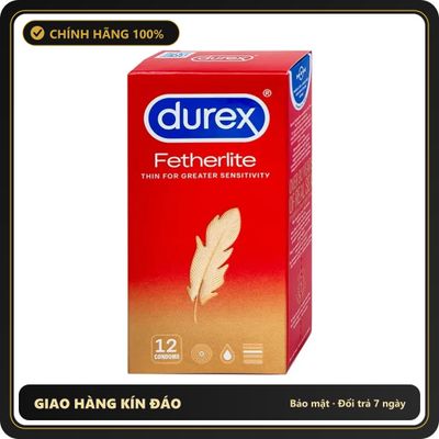 (Che Tên) Bao Cao Su Durex Fetherlite Siêu Mỏng Truyền Nhiệt Nhanh Chuẩn Auth