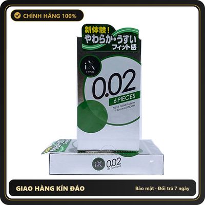 (Che Tên) Bao Cao Su 0.02 Nhật Bản Siêu Mỏng Nhiều Gel bô.i trơ.n Jex IX 6s Bảo Mật Tuyệt Đối