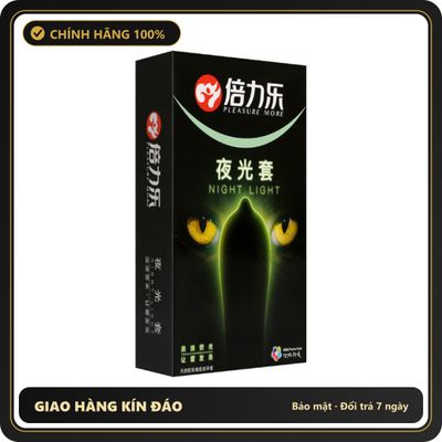 (Che Tên) Bao cao su dạ quang phát sáng Night Light Hộp 7 chiếc Hộp Trắng Kín