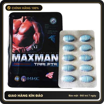 (Che Tên) Viên uống tăng cường sinh lý nam giới MaxMan 3800mg - Chiết xuất tự nhiên hỗ trợ sinh lực, kéo dài thời gian thân mật - Hàng Mới Về