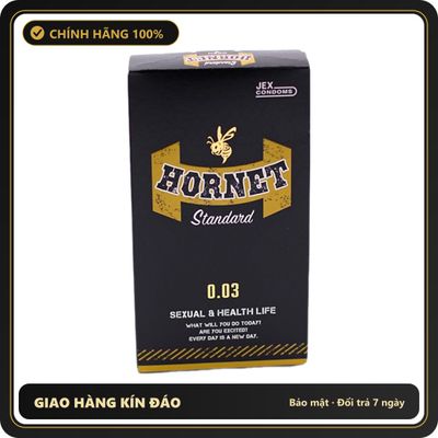 (Che Tên) Bcs 0.03 Siêu Mỏng Nhiều Gel Nhật Bản Jex Hornet Standard H8 Hộp Trắng Kín