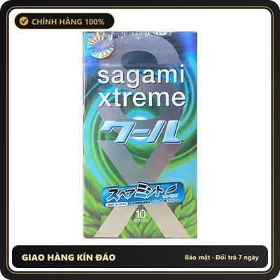 (Che Tên) Bao Cao Su Hương Bạc Hà Mát Lạnh Sagami Spearmint Giao Nhanh Toàn Quốc