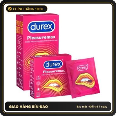 (Che Tên) Bcs Durex Pleasuremax Gai Nhỏ Li Ti Nhập Khẩu Thái Lan Chuẩn Auth