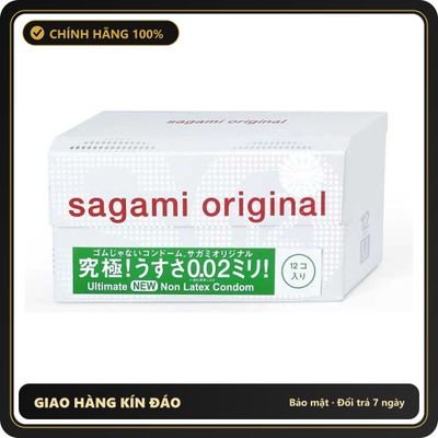 (Che Tên) Bao Cao Su Size Lớn 55mm Siêu Mỏng Sagami Original 0.02 - Nhật Bản - Hàng Mới Về