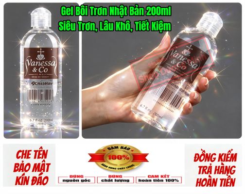 Gel bôi trơn nhật bản 200ml, an toàn lành tính cho da và sức khỏe, độ trơn lâu khô, dễ rửa, siêu tiết kiệm 