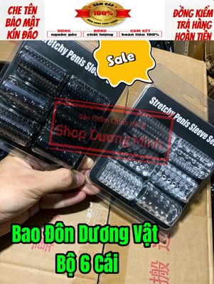 ( Hàng Chính Hãng) Bao Đôn Dương Vật Hộp 6 Cái, Gân Gai Kích Thích Điểm G Cực 8